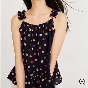 Madewell Ruffle-Strap Cami Top Confetti Floral 6